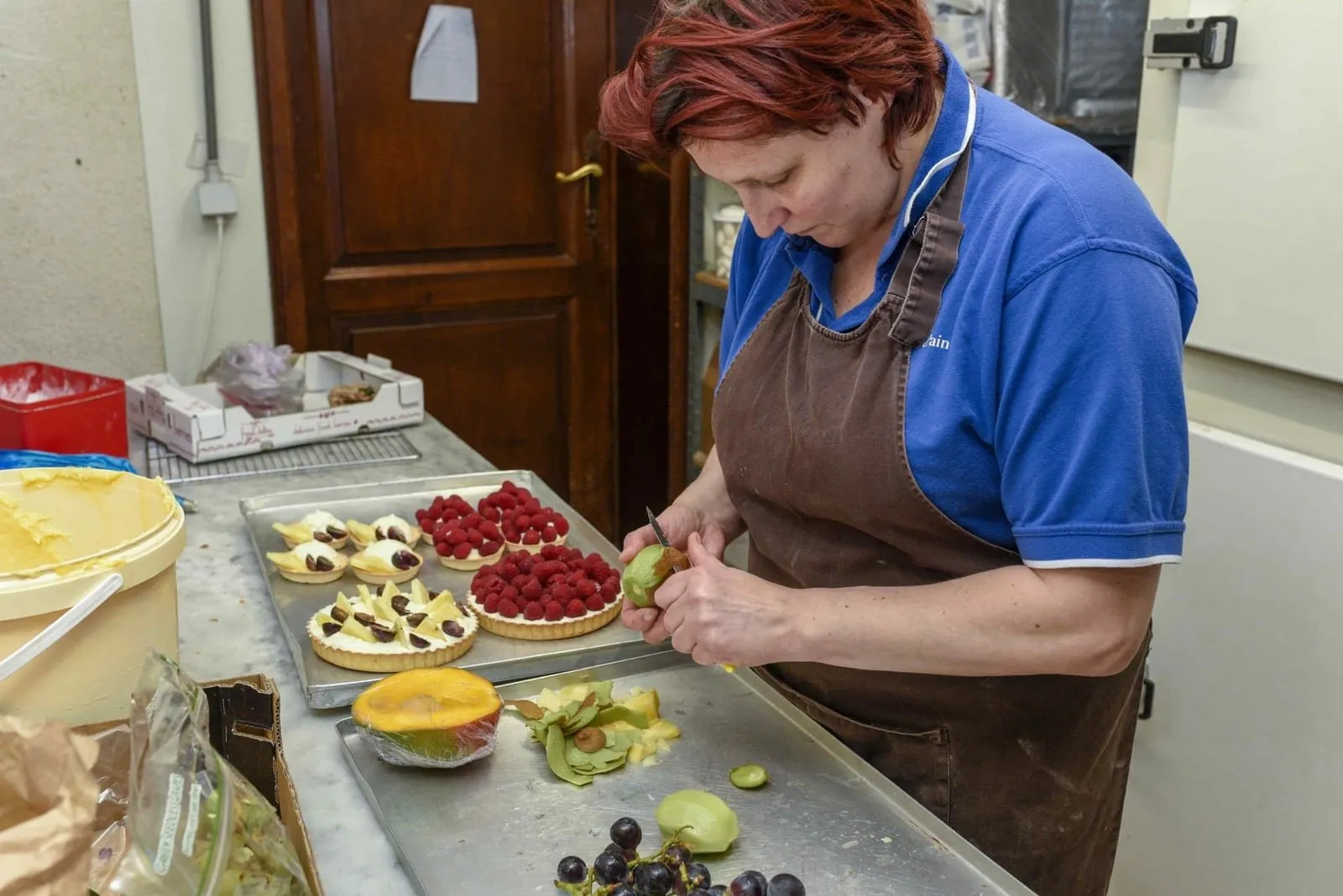 Fruittaarten op zandtaartdeeg